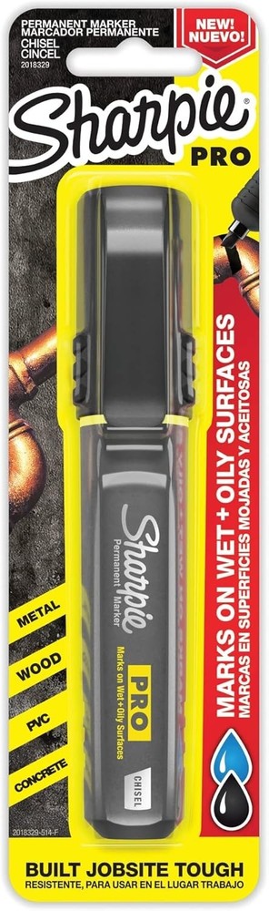 SHARPIE Pro Permanent Marker, Medium, Chisel Tip, Black Marker (2018329)