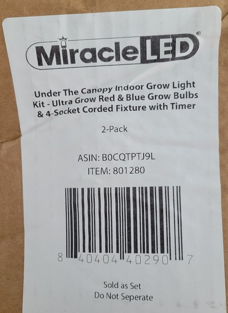 Miracle LED Under The Canopy Indoor Grow Light Kit (4socket set x 2)