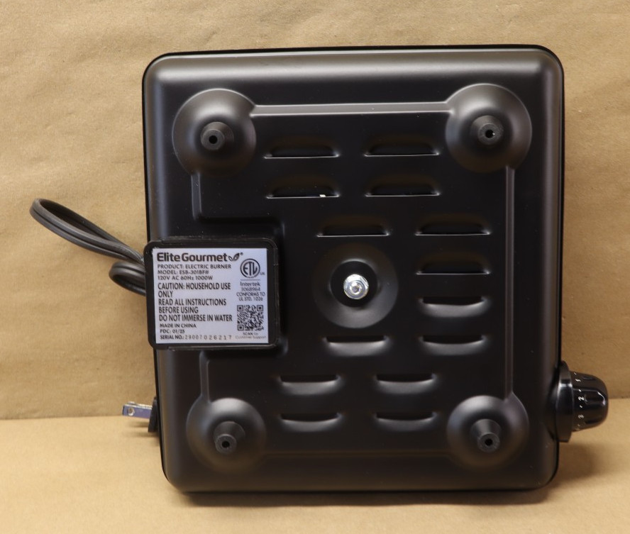 Elite Gourmet Electric Single Burner, Black