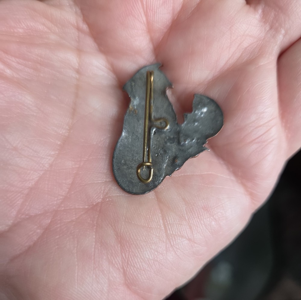 Vintage Lapel Pin Badge PERLA PALATINA German Bird coming Out of its Shell