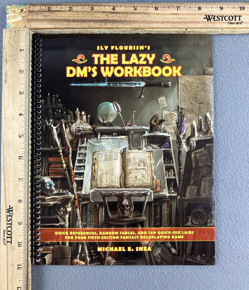 Mike Shea RPG Reference Lazy DM's Workbook Clean Illustrated Spiral Binding