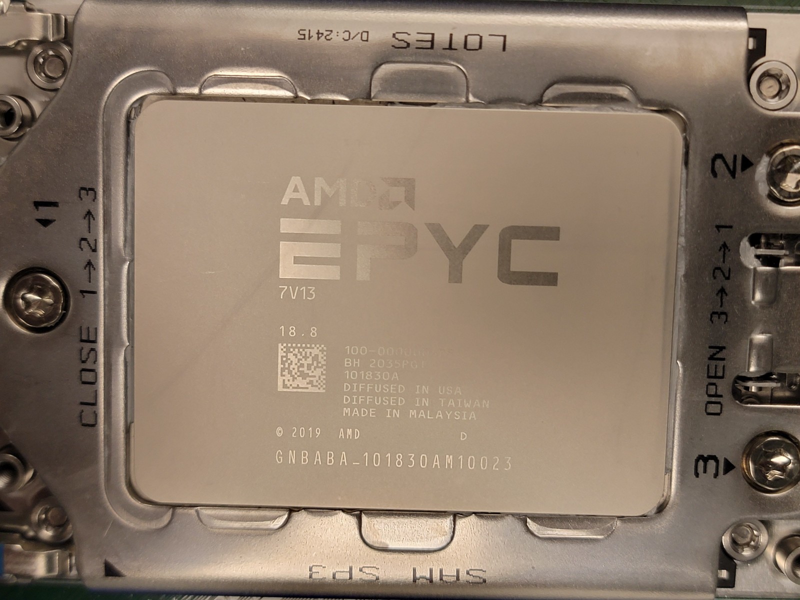 Combo: Supermicro H12SSL-i ATX + AMD EPYC 7V13 ES 64-core + XXV710 2x25G SFP28