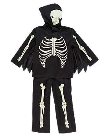 GYMBOREE GITD SKELETON COSTUME 3-4 NWT