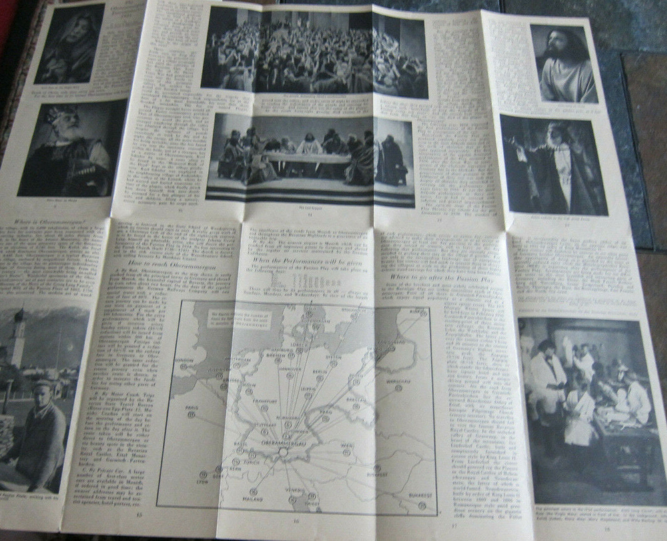 1934 Germany Oberammergauer Passion Play Betrayal of Christ Travel Brochure