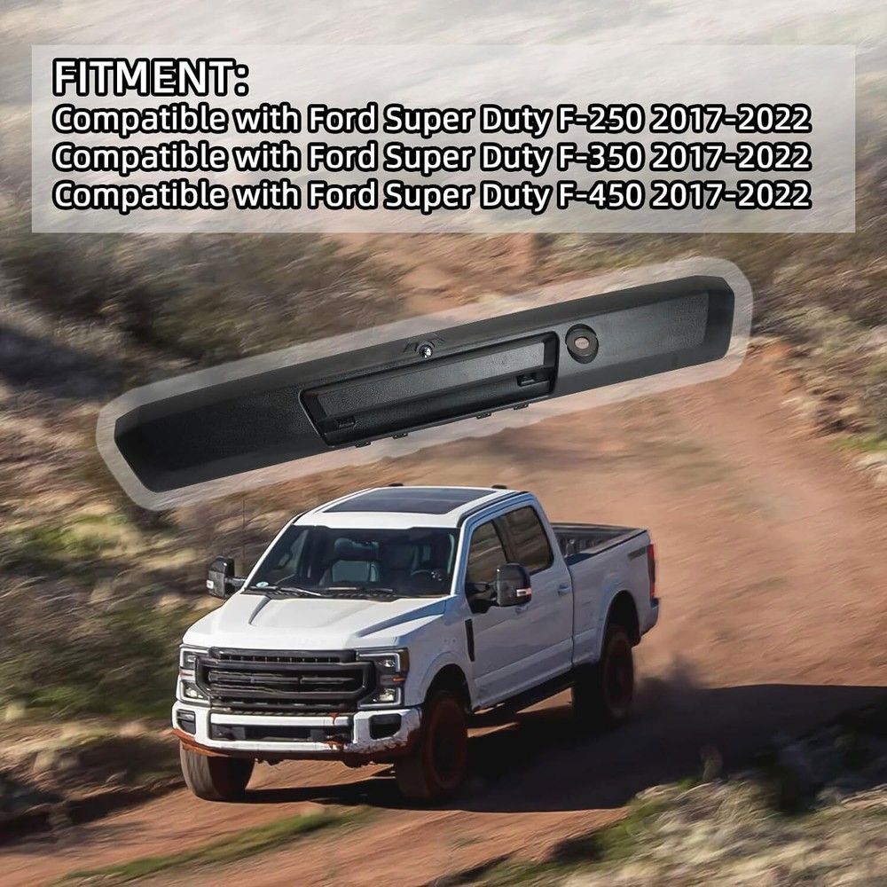 Tailgate Handle with Rear View Backup Camera for 2017-2022 Ford Super Duty