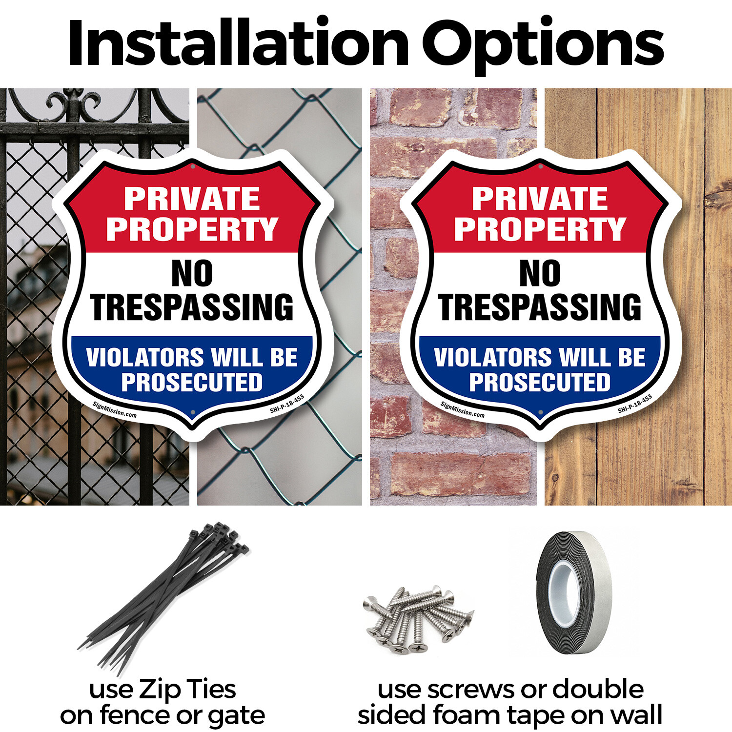 Private Property Shield Sign No Trespassing Violators Will B Shield Shaped Sign