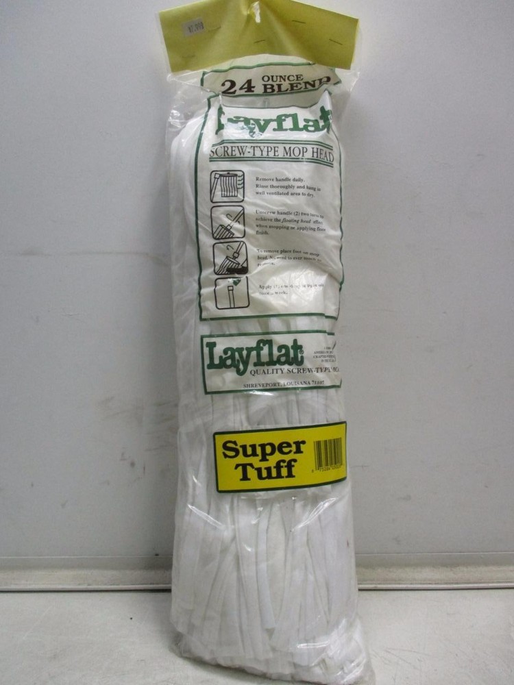 LAYFLAT 24oz Blend Layflat Screw Type Mop Head Super Tuff