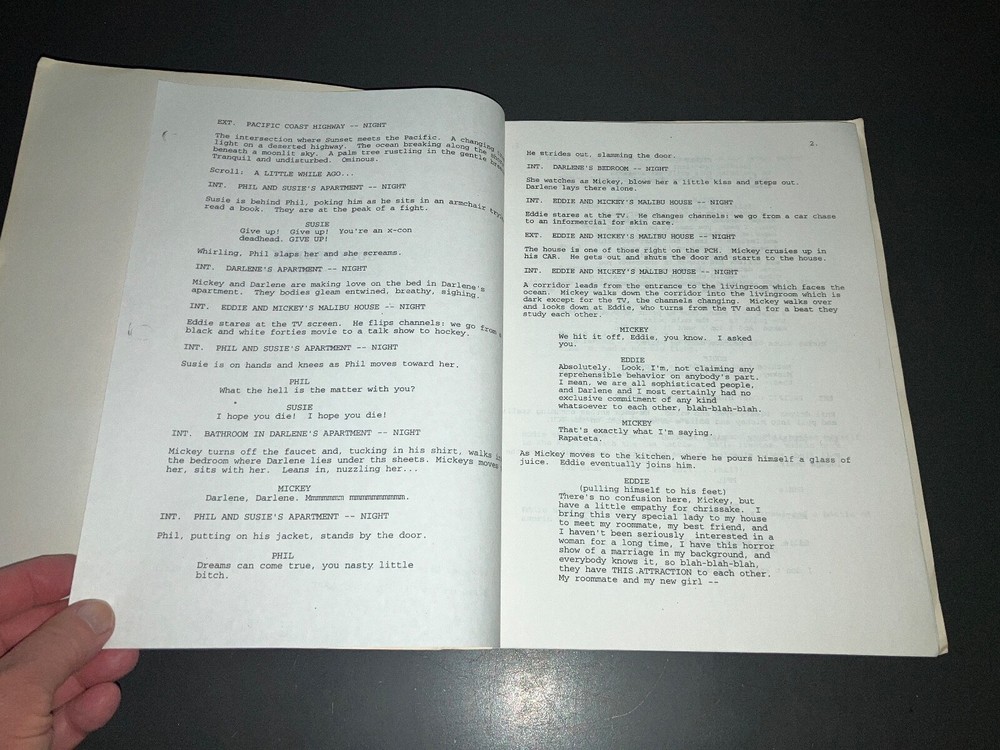 HURLYBURLY (3/1/96) David Rabe First Draft / Agency Script + COA!