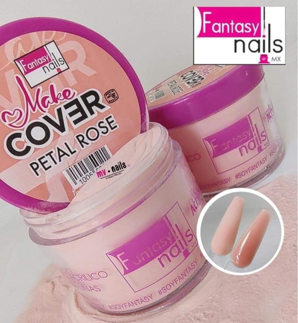 Fantasy Nails Acrilico Acrylic Powder 2 oz. Choose Petal Rose Petal Shine