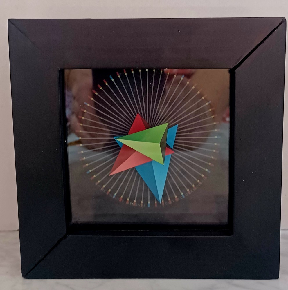Cleverclocks Analog Desktop Clock Multi Triangle