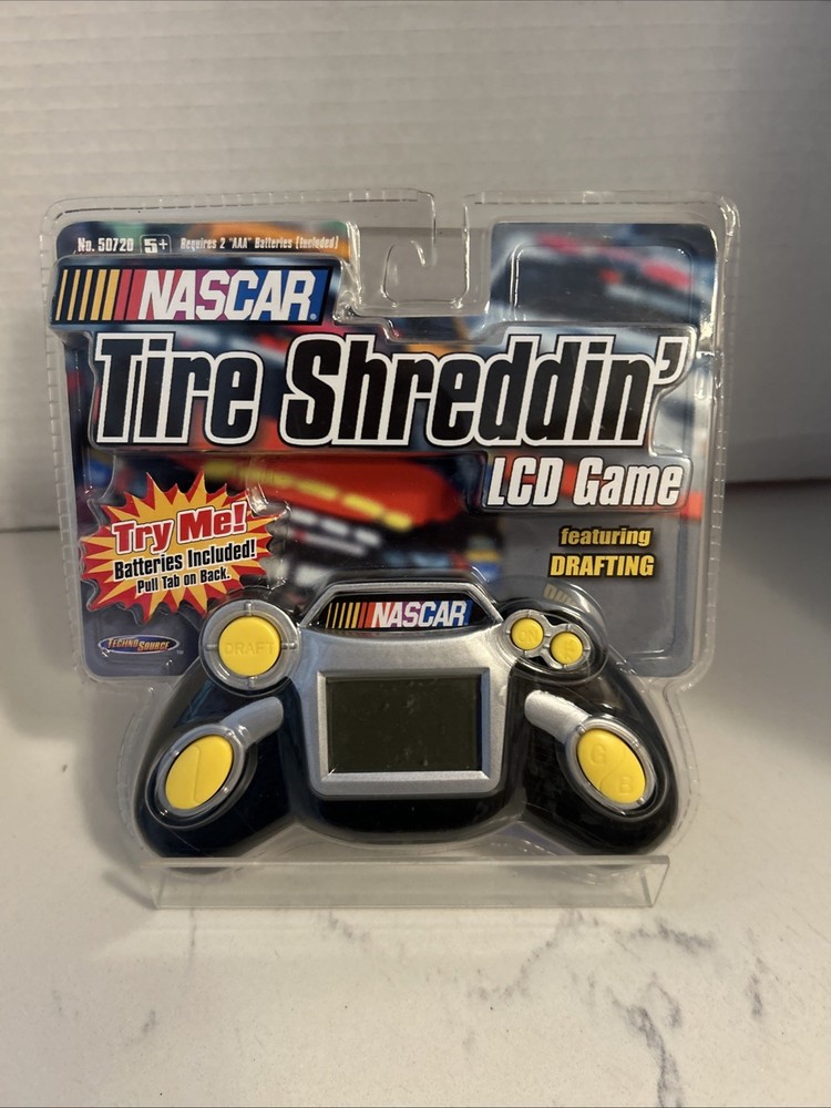 Nascar Tire Shreddin' LCD Game Featuring Drafting Techno Source NOS 2005