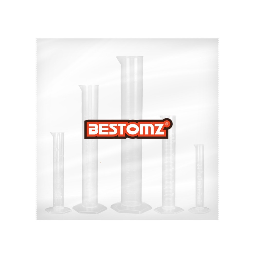 Graduated Cylinder Plastic Transparent Science Test Cylinders Clear
