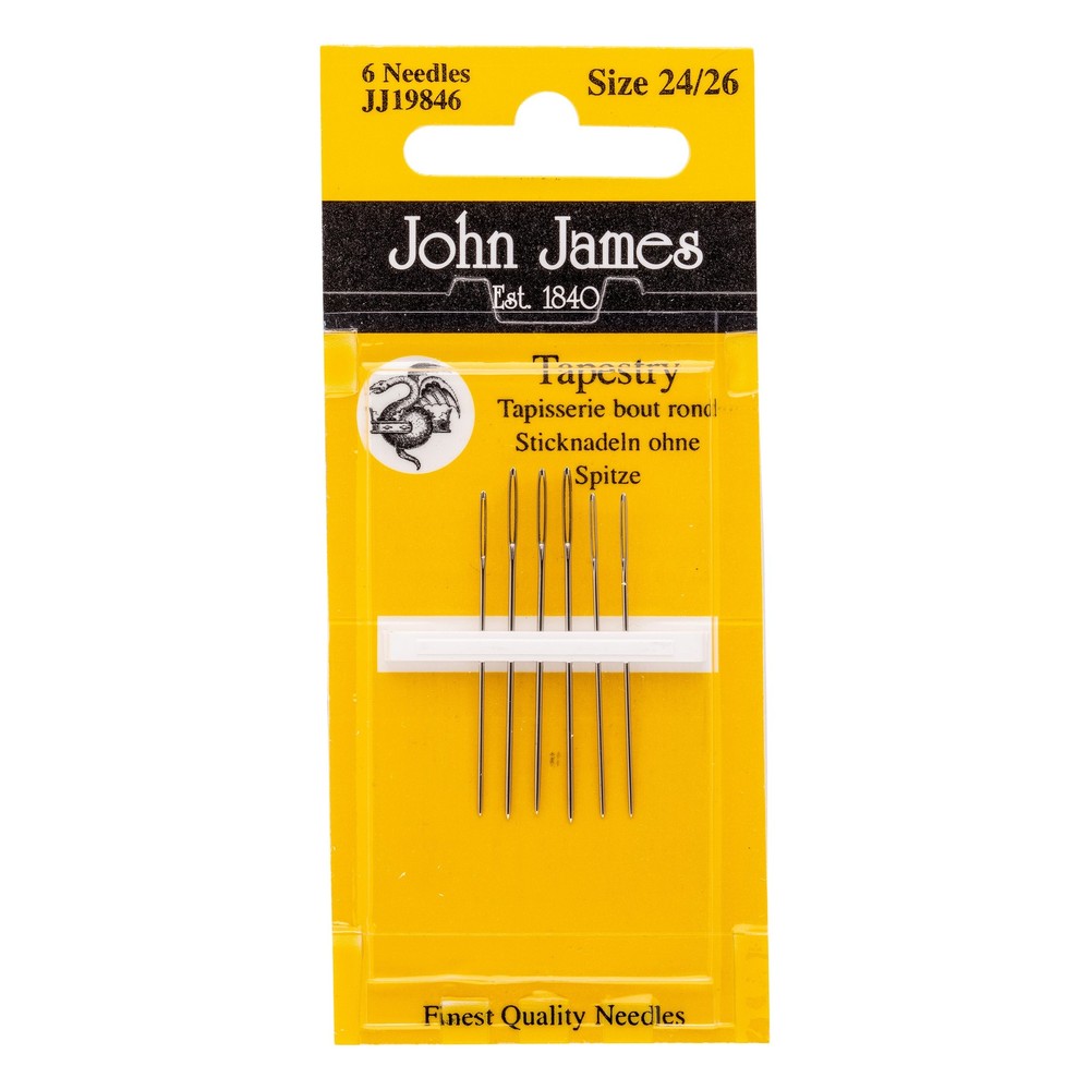 John James Hand Needles-Sizes 24/26, 6/Pkg