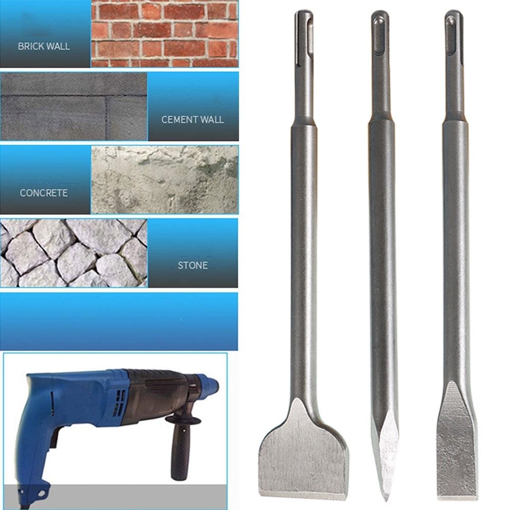 6 Pcs SDS plus Chisel Set Concrete Drill Bit Set Rotary Hammer Bits