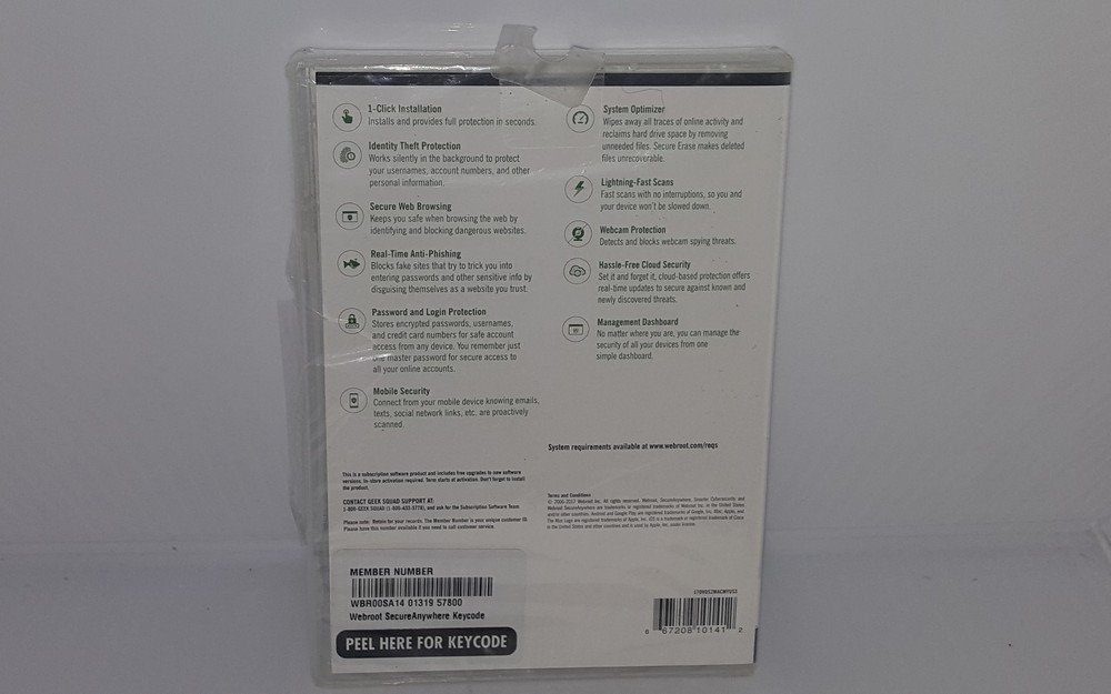 Webroot SecureAnywhere Internet Security for Apple products (3-Device)READ DESCR