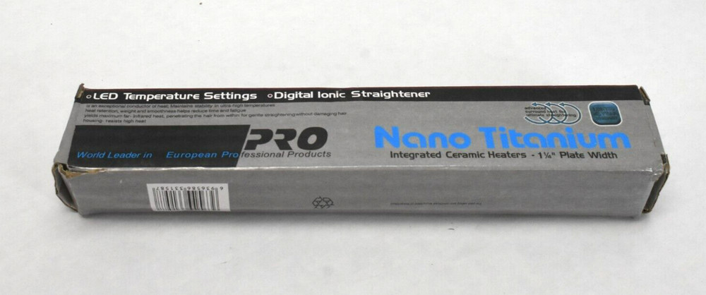 Nano Titanium Plate LED Temperature Settings Digital Ionic Straightener 1-1/4"