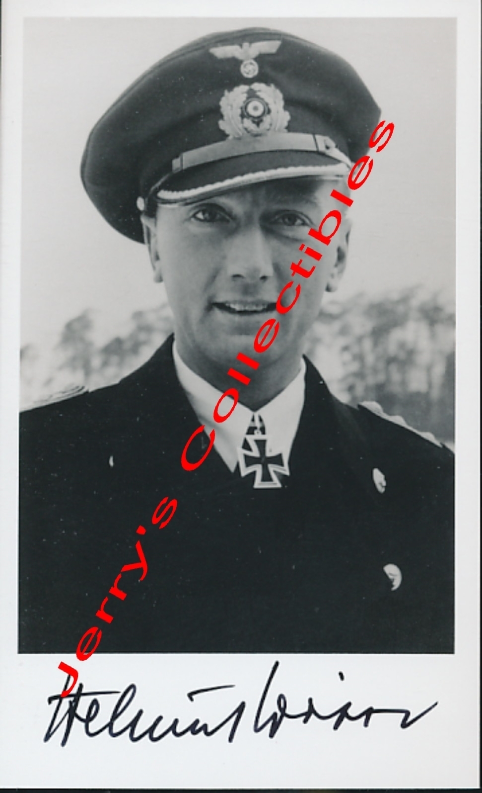 Helmut Witte signed photo. Cpt U-159. 21 ships sunk.
