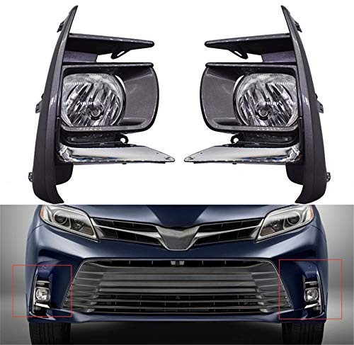 Fog Light Lamp Assembly Passenger and Driver Side Replacement for Sienna