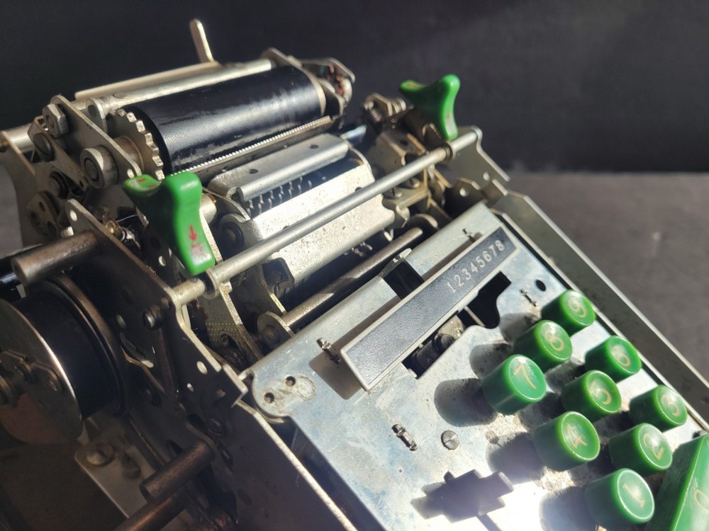 Vintage Victor Hand Crank Bakelite 10 Key Adding Machine - Needs Repair