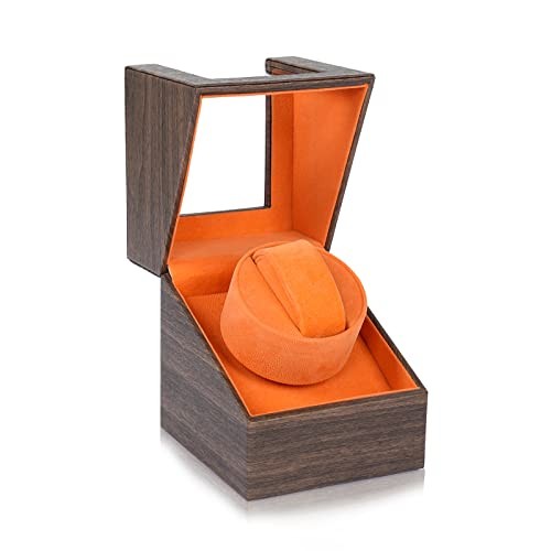 YOOHONG Automatic Single Watch Winder for Automatic Watches with Super Brown