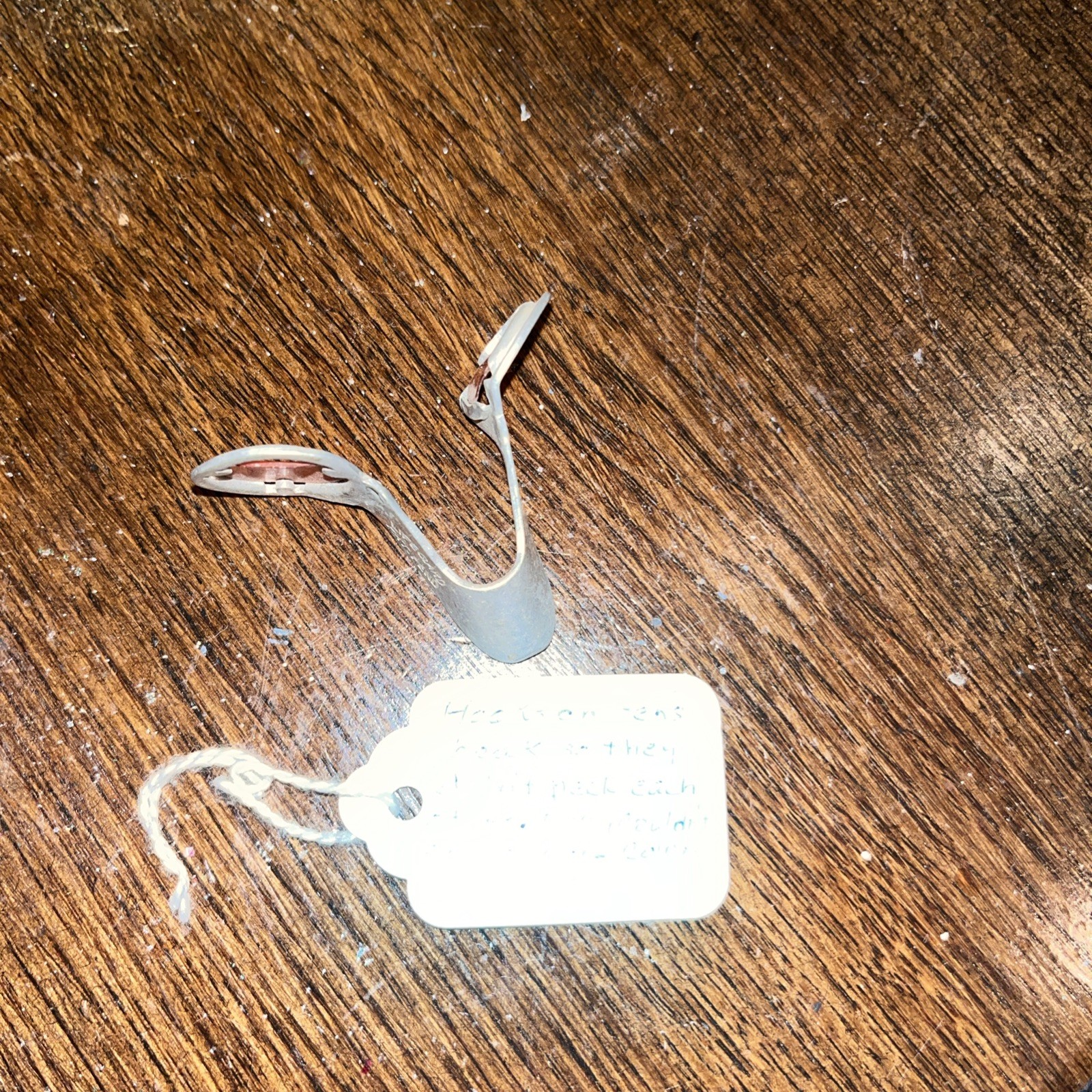 Vtg. Pair of Red Chicken Glasses Anti Pix with hand written instructions