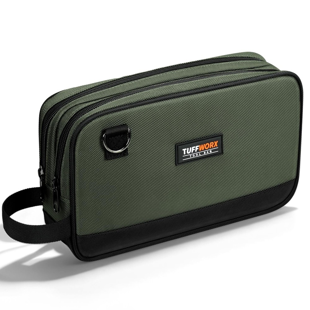Tool Bag, Dual Compartment Storage Pouch (Gray) Gray