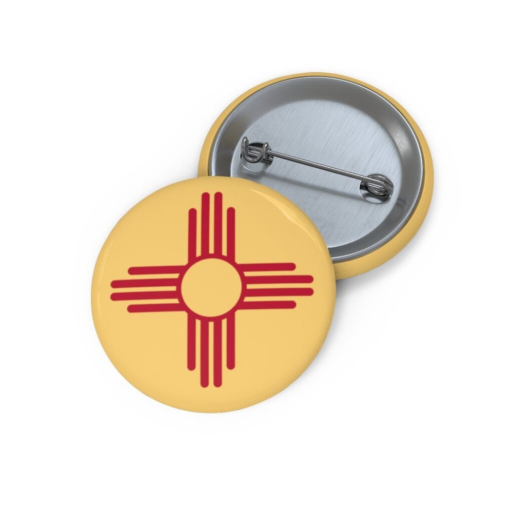 Official State of New Mexico Flag Button