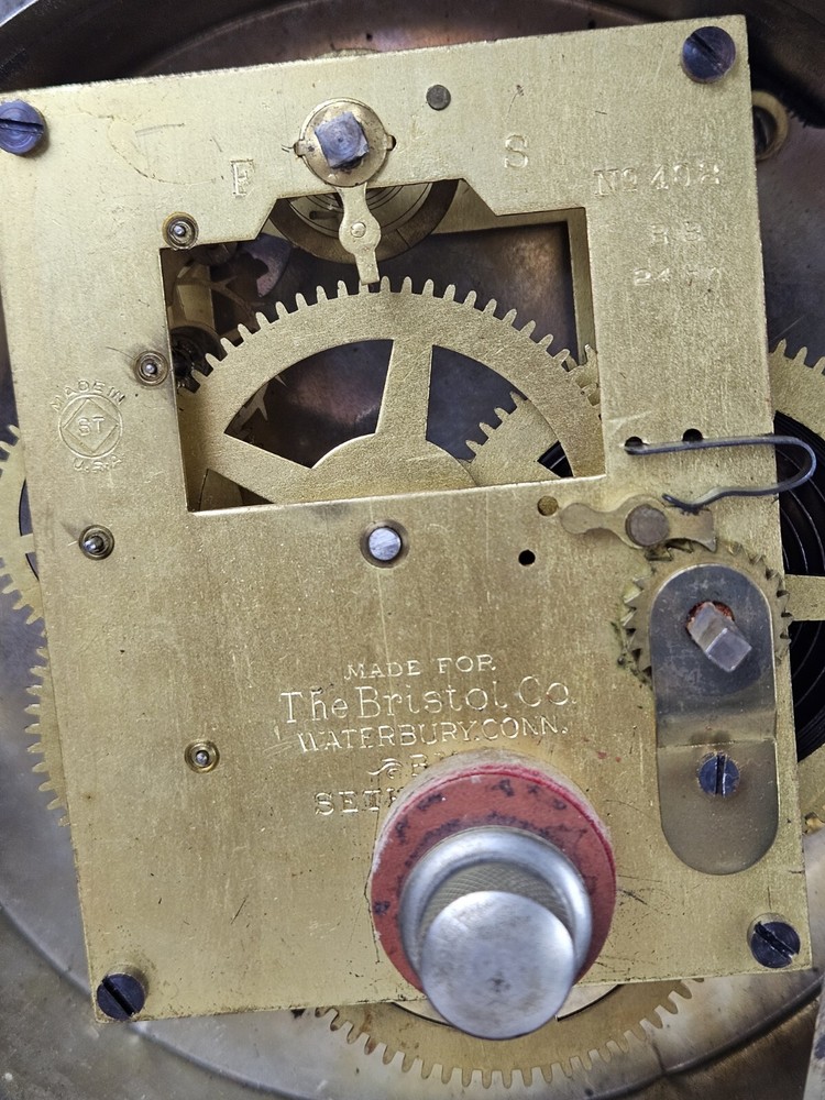 1895 Cased Victorian Mechanical Recording Ammeter - Seth Thomas Clockwork Mvmt.
