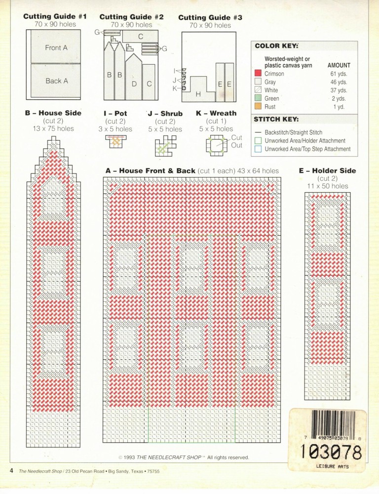 Victorian Town House 1 Plastic Canvas Patterns Projects By The Needlecraft Shop