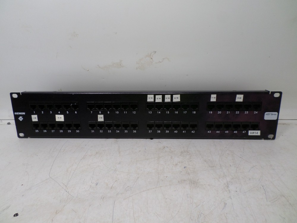 SIEMON High Density Cat 5e 48-port Patch Panel HD5-48T4 2RMS T568A