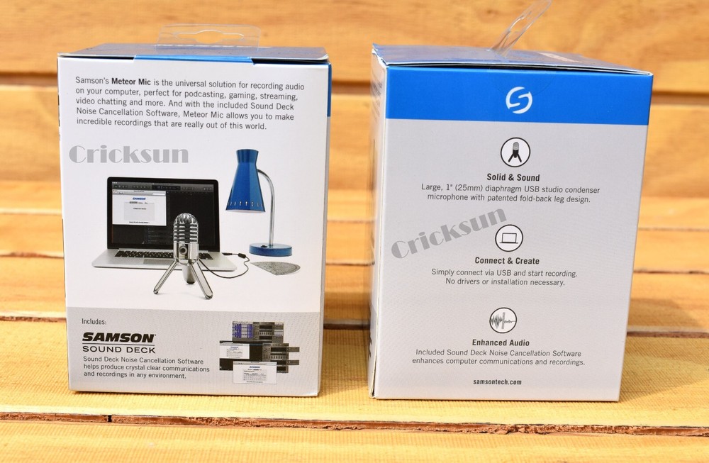 SHIPS FREE! NEW Samson Meteor Mic USB Desktop Microphone Noise Cancel Technology