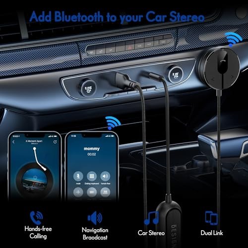 BK01 Bluetooth Car Magnet Mount Receiver with Ground Loop Noise Filter