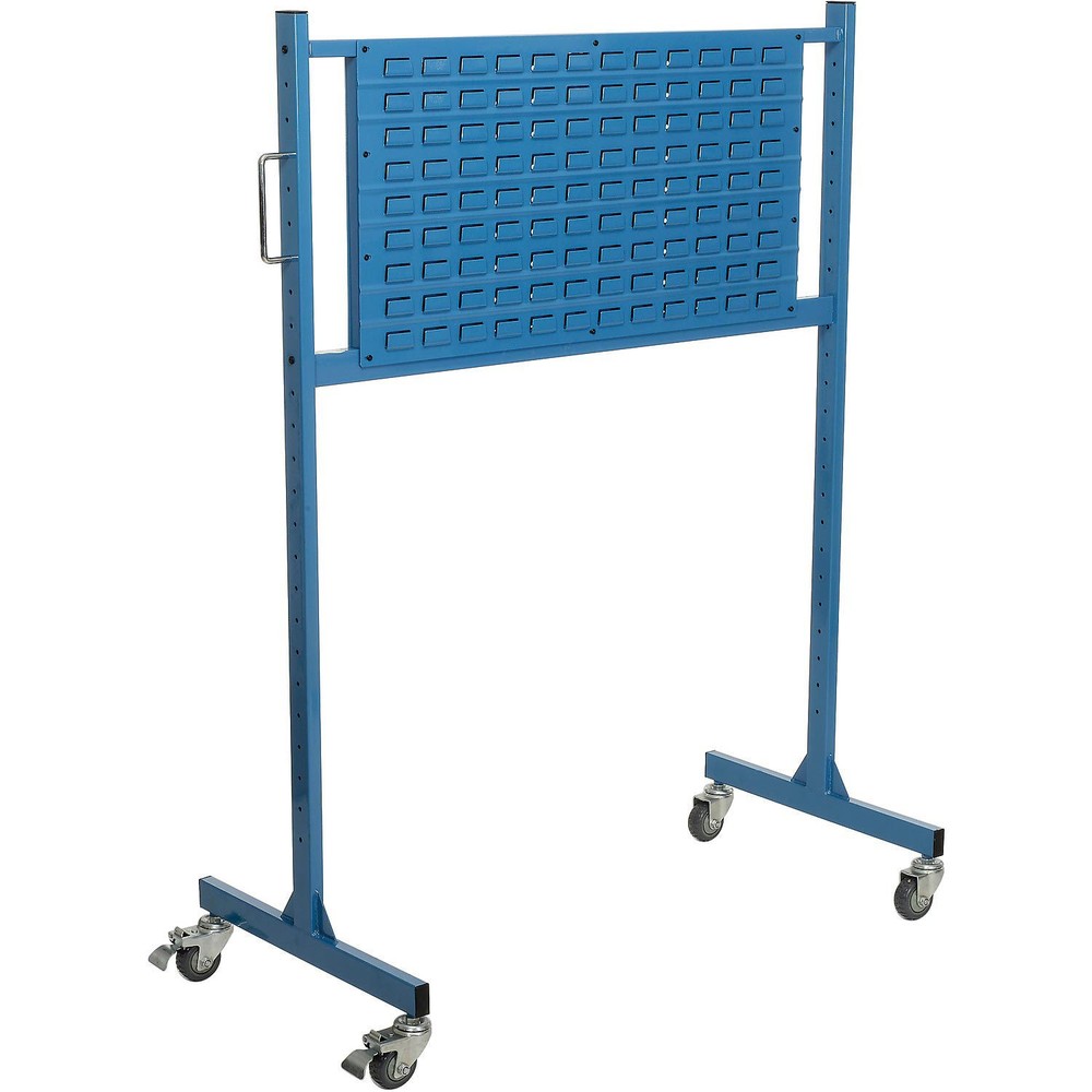 Mobile Steel Louver Panel Rack 48" W Blue