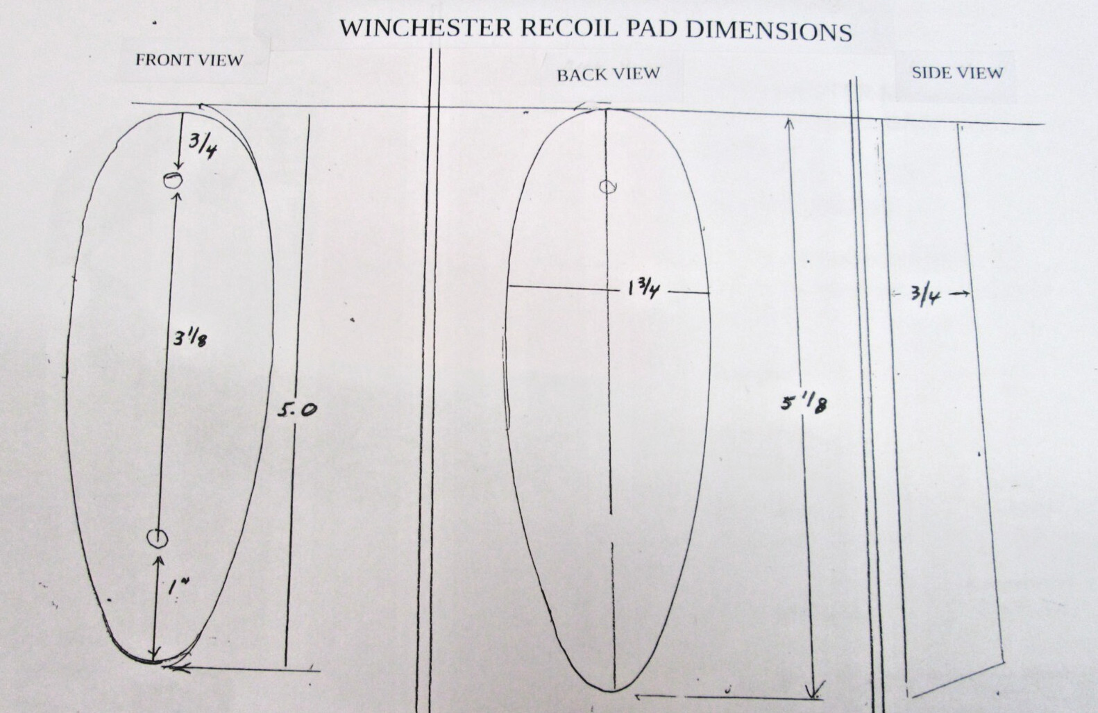 WINCHESTER RECOIL PAD, RED, NEW