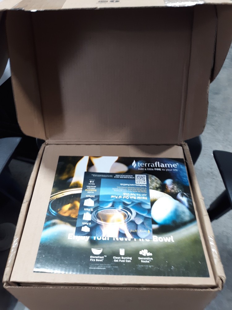 TerraFlame Wave Fire Bowl Single Fuel Starter Set - Graphite