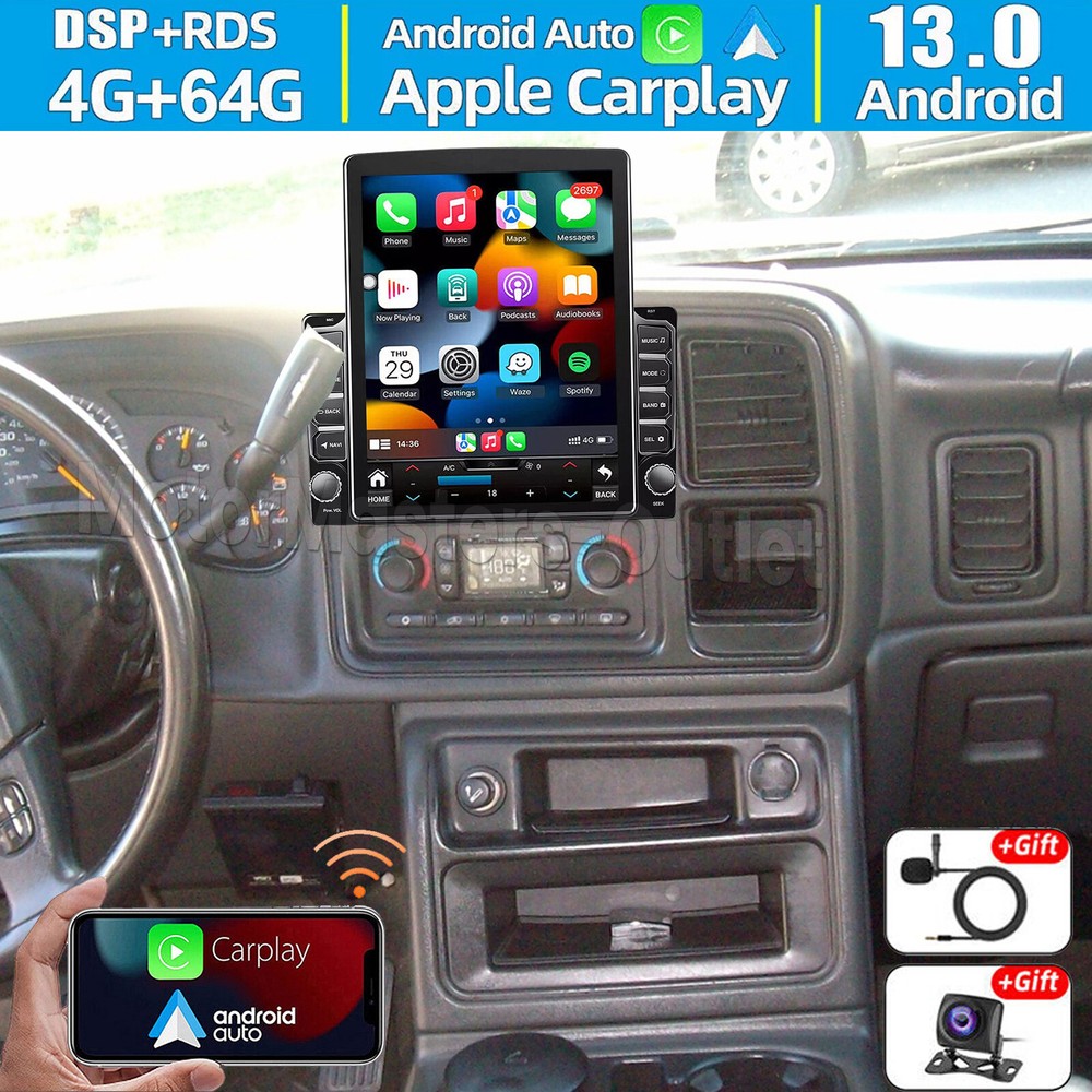 Android 13 CarPlay For Chevrolet Silverado 2003-2006 Car Stereo Radio GPS Navi