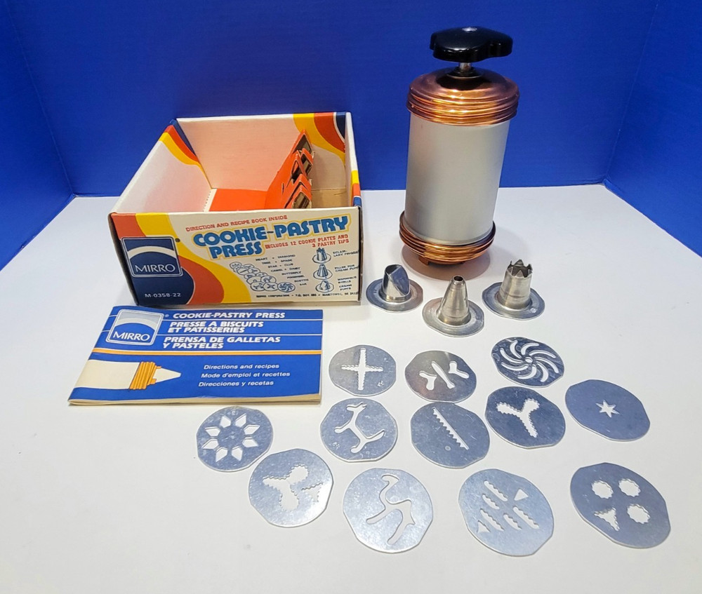 Vintage Mirro Cookie Press in Original Box