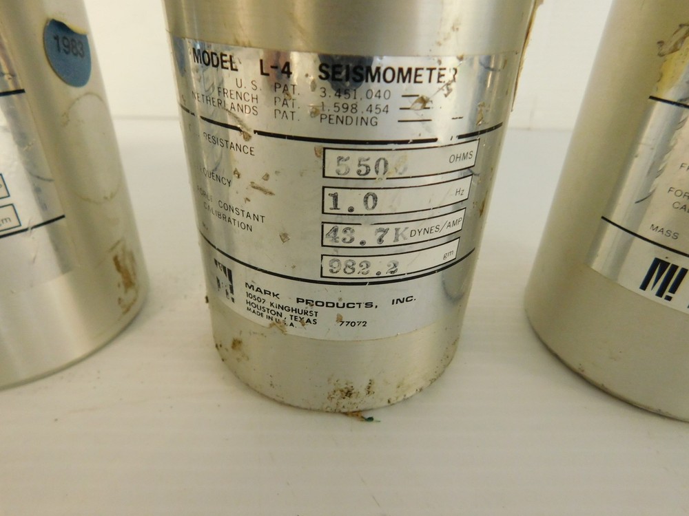 ^^ MARK PRODUCTS MODEL L-4 SEISMOMETERS 5500 OHMS - INCLUDES 4 (LHS25)