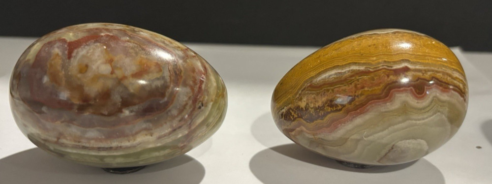 Marble Onyx Stone Eggs lot and more