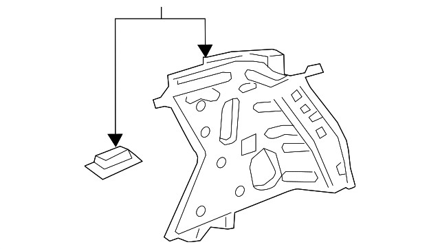 Genuine GM Driver Side Quarter Inner Panel 42771338