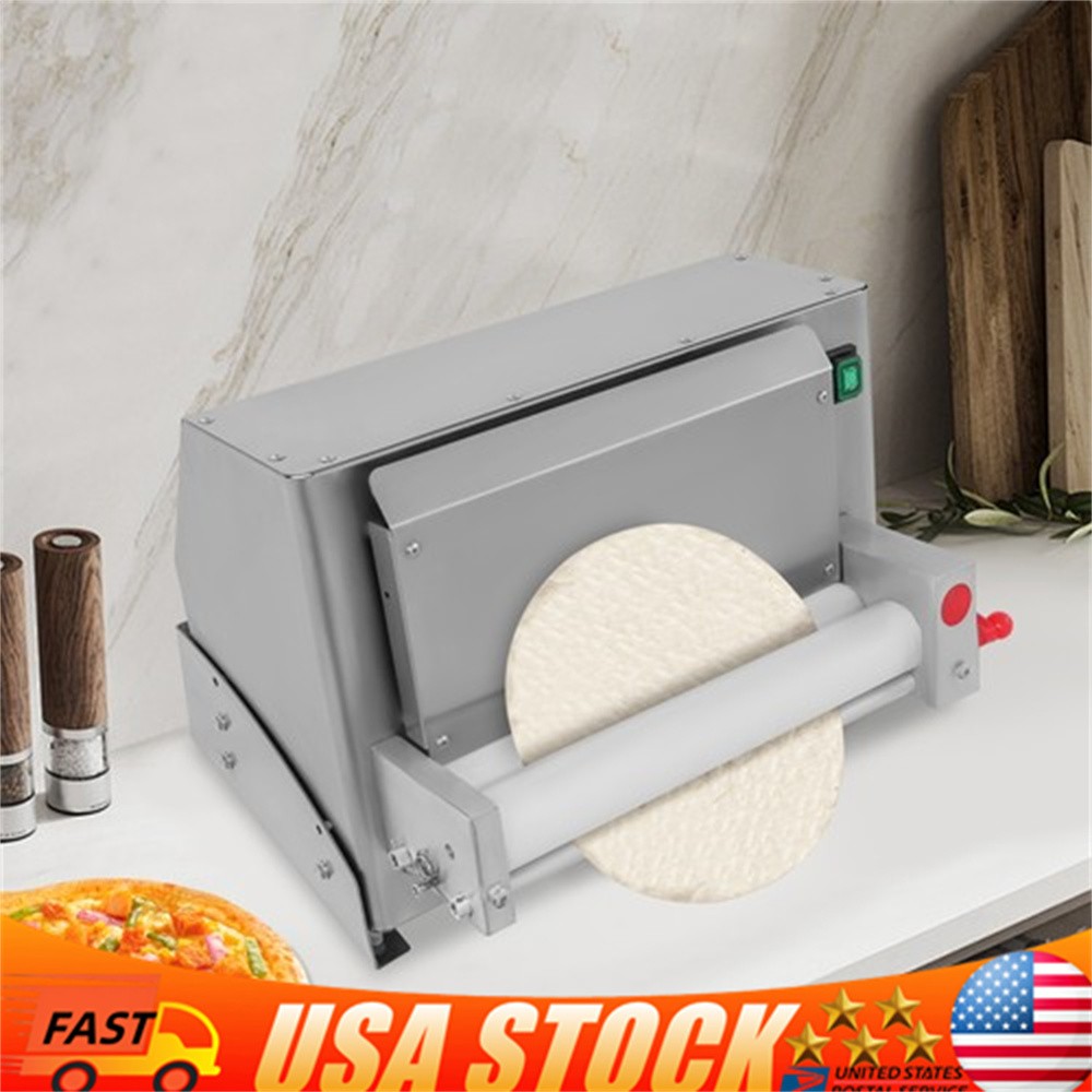 110V Automatic Pizza Dough Roller Sheeter Pastry Press Making Machine 3-12 in