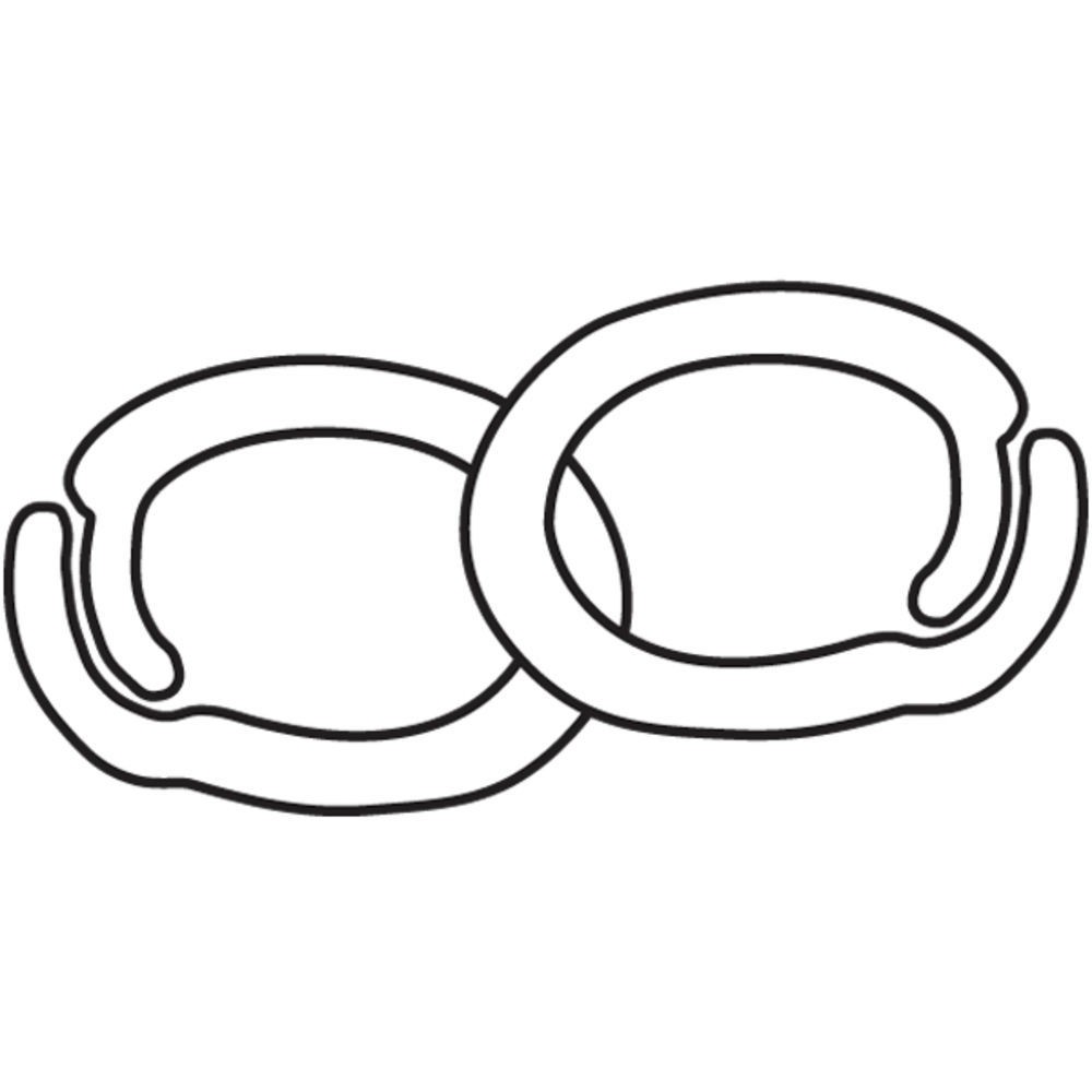 White Plastic Replacement Sign Hanging Rings - 3/4" Dia