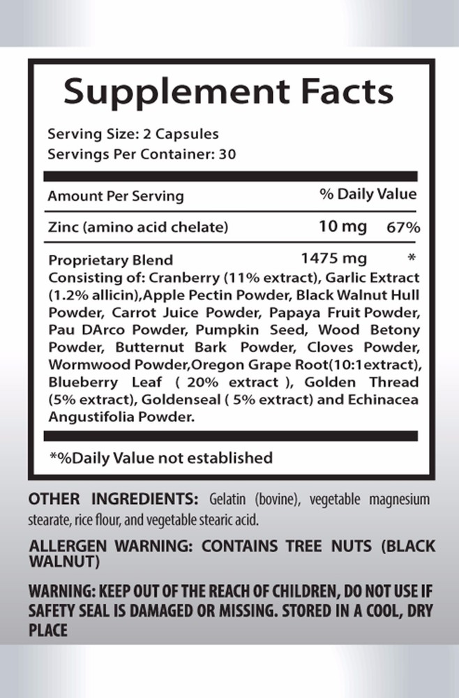 Remove parasite - ANTI-PARASITE Complex - Parasite cleanse supplement - 1B