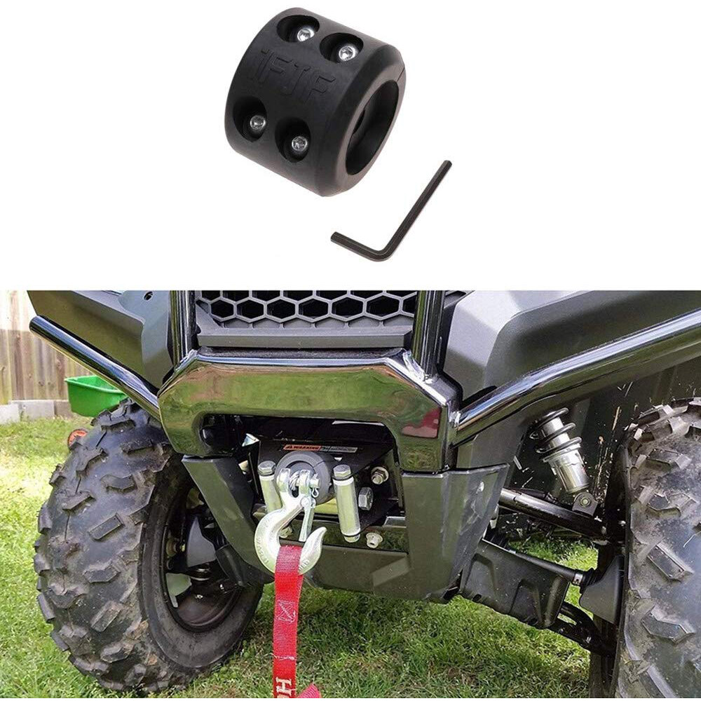 2xFor ATV UTV Winch Split Cable Hook Stop Stopper Set Rubber Cushion