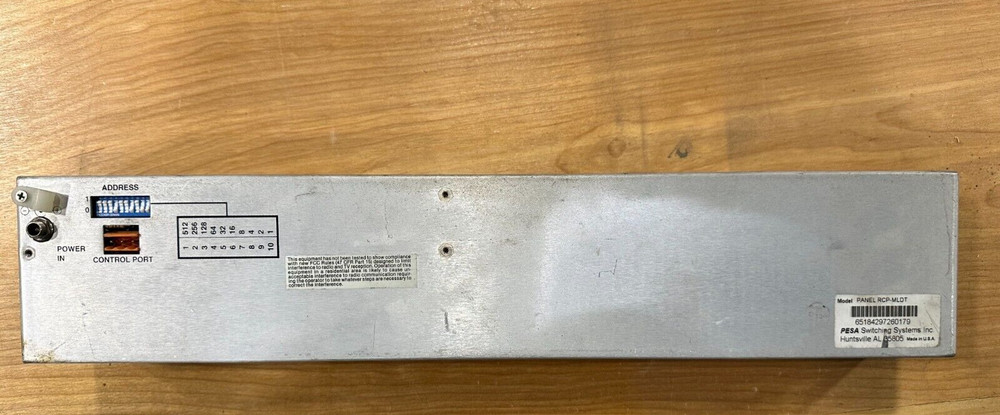 Pesa Systems Router Control Panel RCP-MLDT for Video Routers