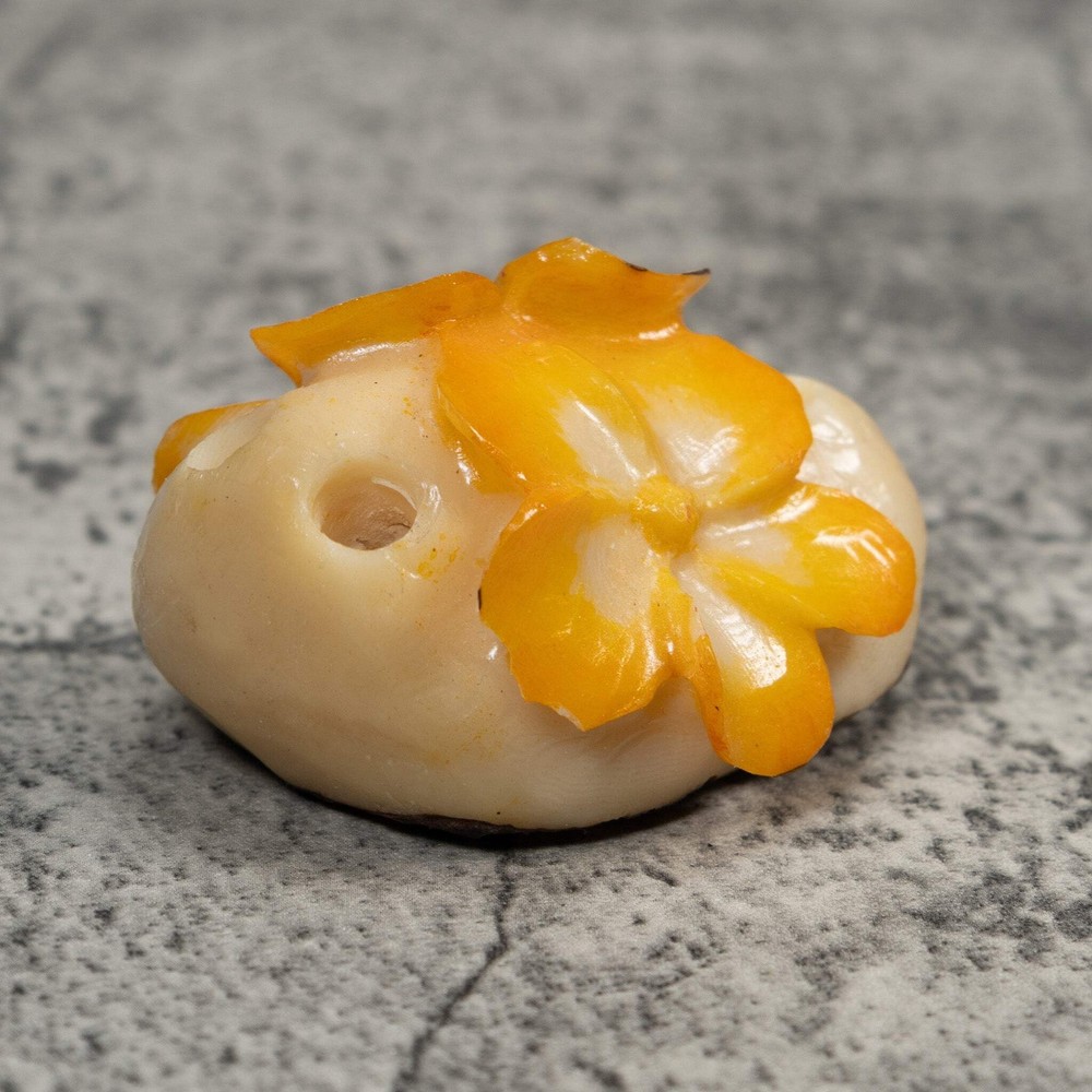 Double Golden Flower Tagua Carving