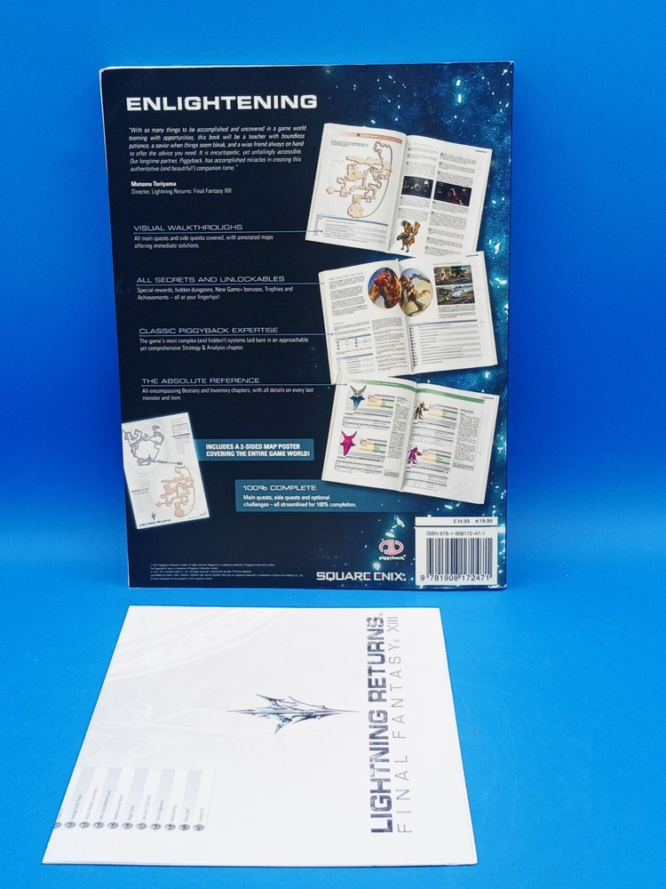 LIGHTNING RETURNS FINAL FANTASY XIII STRATEGY GUIDE SQUARE ENIX WITH POSTER!,.