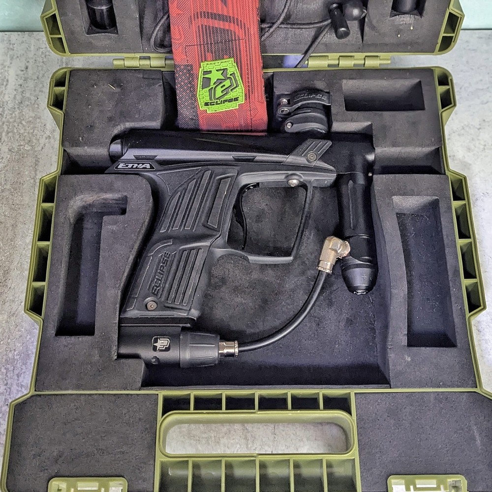 Planet Eclipse Etha One Paintball Gun Marker + Case, Black