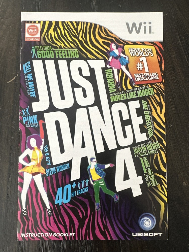 Nintendo Wii Manual Only Just Dance 4
