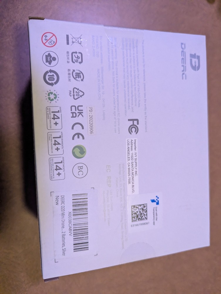 DEERC D20 Camera Drone Unopened New